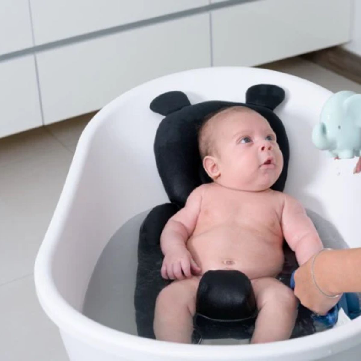 Babu Bath Babu Pillow - Midnight Black - Ergonomic Support for Bath Time