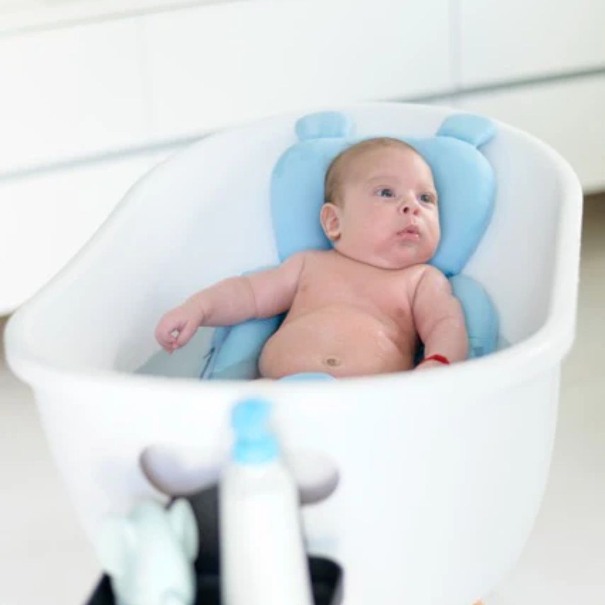 Babu Bath Babu Pillow - Sky Blue - Ergonomic Support for Bath Time